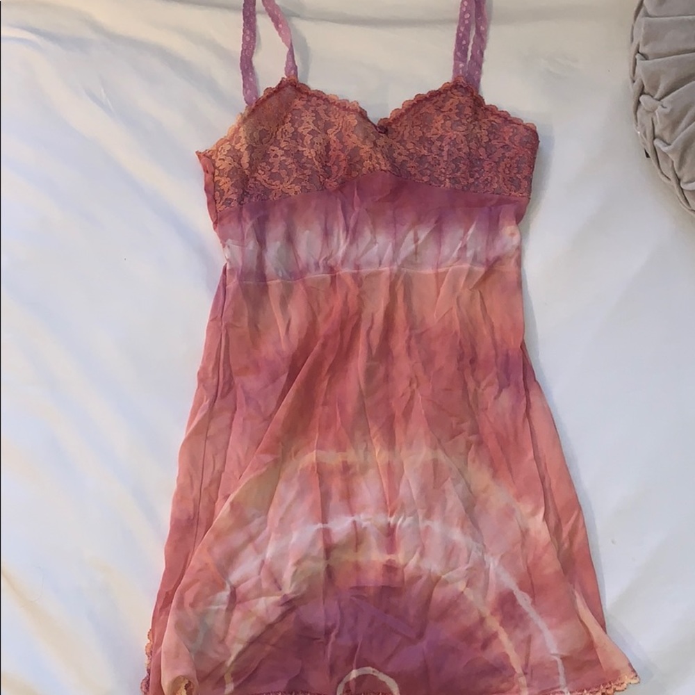 Hand Died Pink Slip Dress